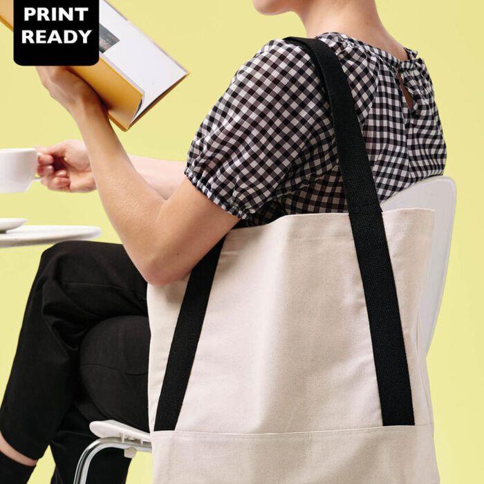 Dakota recycled contrast strap tote Thumbnail